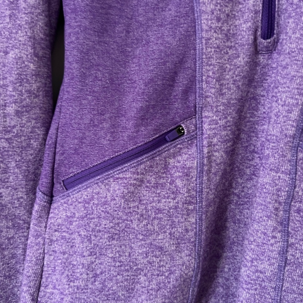 Athleta Heathered Purple Zip-Up Jacket - Picture 5 of 6